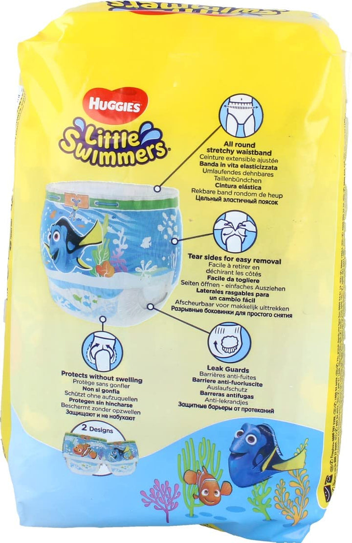 Little Swimmers Disposable Swim Diapers Unisex, Small, 12-Count-Pink/Blue