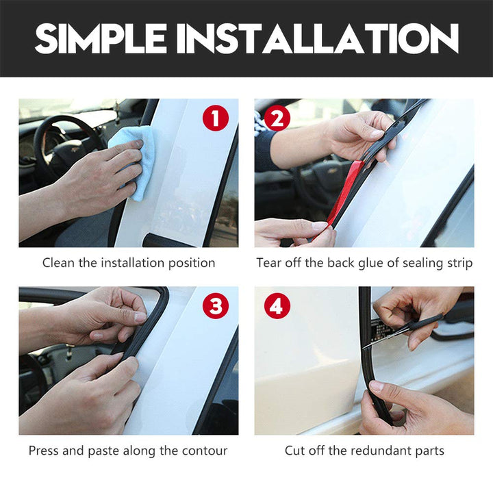 Car Door Seal Strip,Universal Car Truck Motor Rubber Seal Strip,Weatherstrip for Car Window Door Sunroofs Engine Cover Soundproofing,Total 33Feet Long(2 Rolls of 16.5 Ft Long)