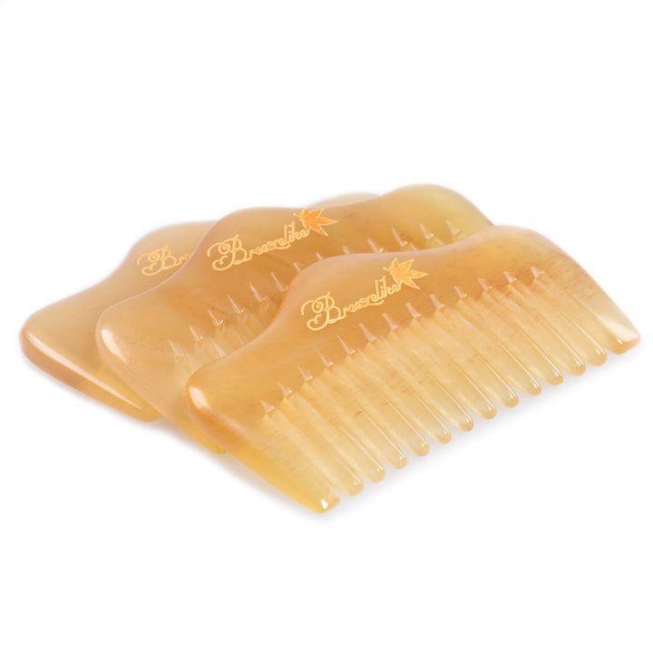 No Static Mini Hill Shaped Sheep Horn Pocket Wide Tooth Comb