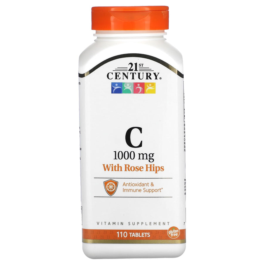 Natural C 1000 with Rose HIPS Caplets, 110 Count (22383)