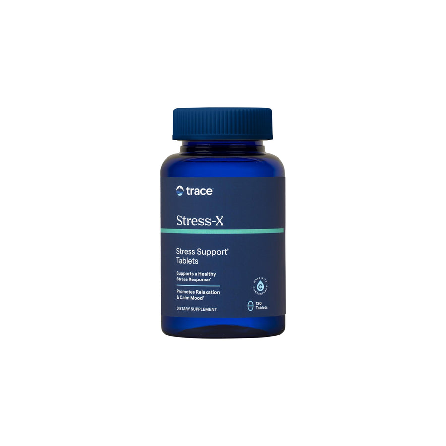 Stress-X - Dietary Supplement with Dietary Fiber & - Magnesium Supplement for Sleep Health Support - Formula with Vitamins A, B12, D & More - 120 Tablets (30 Servings)