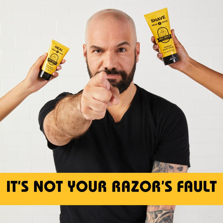 SHAVE Premium Shave Cream Goes On Light & Slick For A Shave That's Incredibly Smooth & Quick For Both Face And Head, 6 Fl Oz