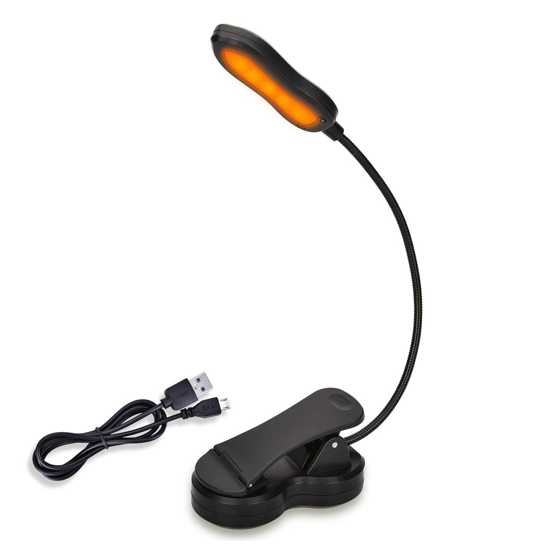 Amber Book Light, Rechargeable Blue Light Blocking Reading Light, Clip on Book Lamp, 3 Brightness Eye Care Sleep Aid Lights, for Kids, Bookworms and Kindle