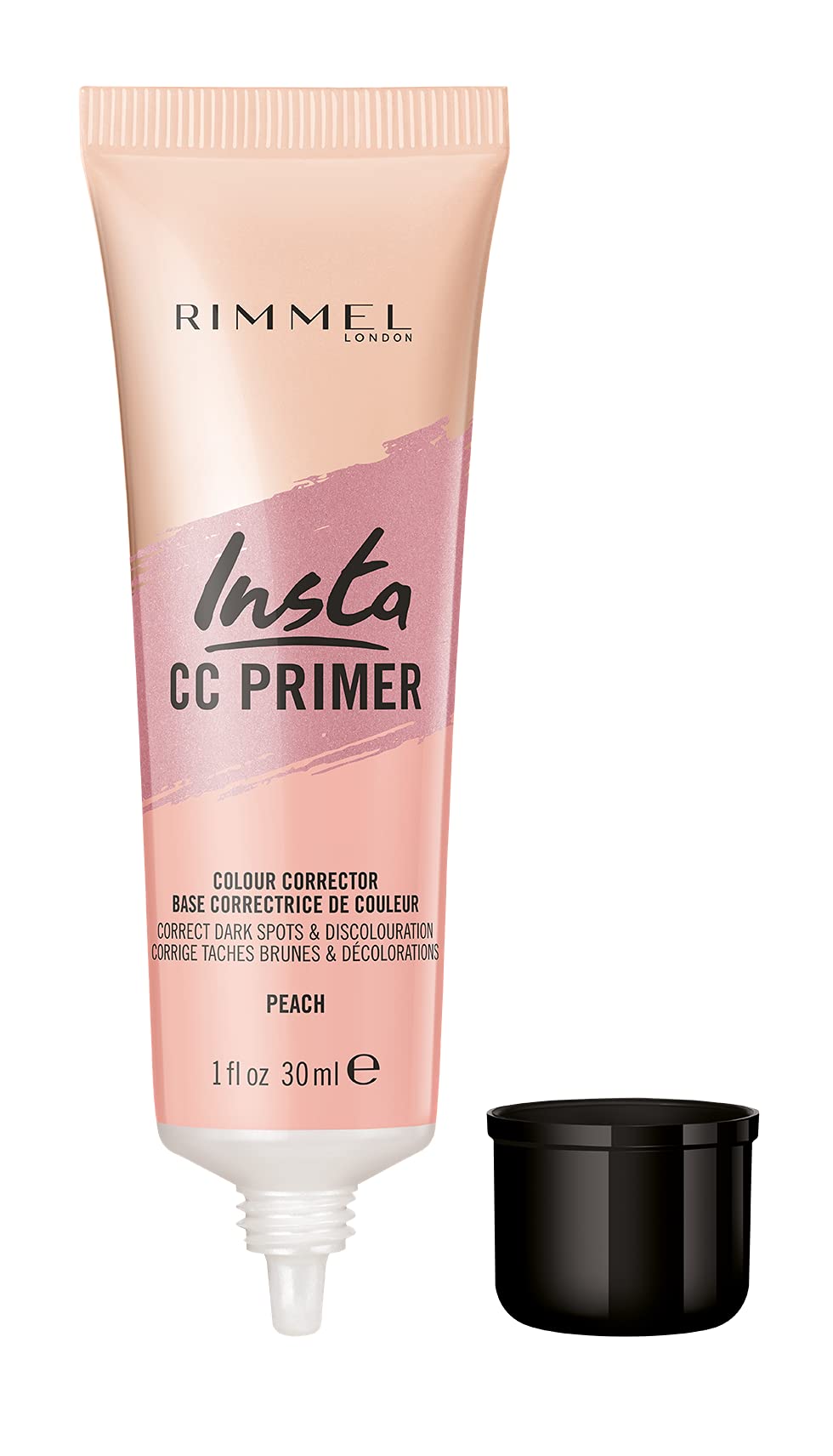 London Insta Flawless - 30 Peach - Color-Correcting Primer, Brightening, Evens Skin Tone, Preps Skin, 1oz