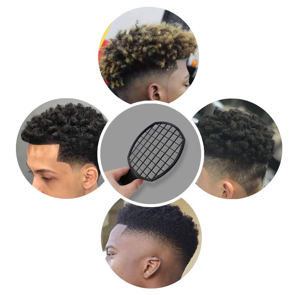 Twist Hair Coils Comb Tool, Afro Pick Hair Curl Sponge Brush (Black)