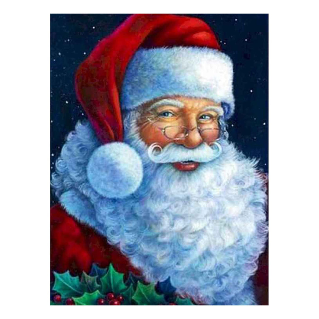 Christmas Diamond Art Painting Kit, Santa Claus Diamond Art Painting Kits for Adults Adults, Round Diamond Dots Art Painting Kits, Full Drill Diamond Art Painting 12x16 Inch/30x40cm