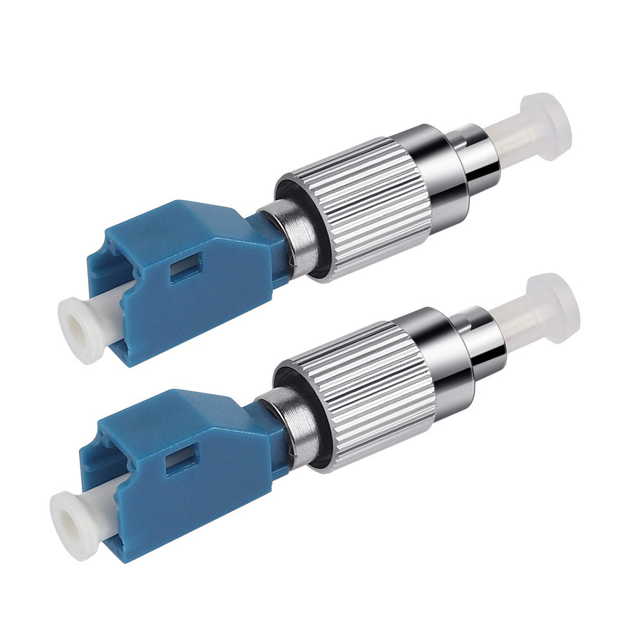 2Pcs Visual Fault Locator Adapter, Fiber Optic Connector, Single Mode 9/125um FC Male to LC Female Adapter