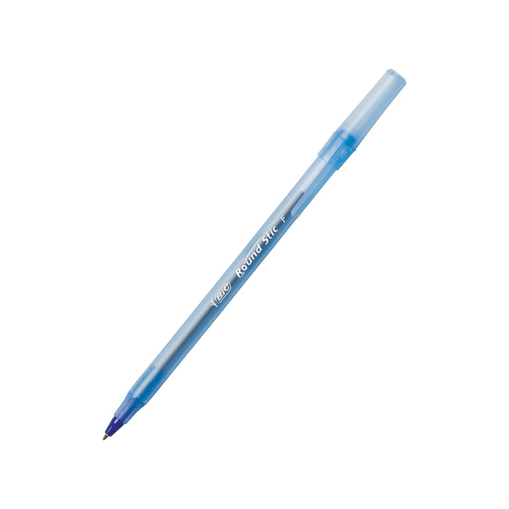 Round Stic Xtra Life Ballpoint Pens, Medium Point (1.0mm), Blue, Flexible Round Barrel For Writing Comfort, 60-Count