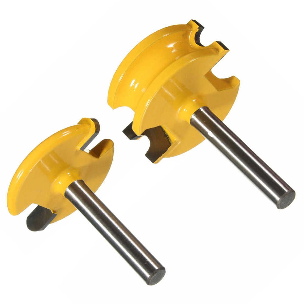 Yakamoz 1/4-Inch Shank Flute & Bead Canoe Joint Router Bit Set Carbide-Tipped Woodworking Milling Cutter