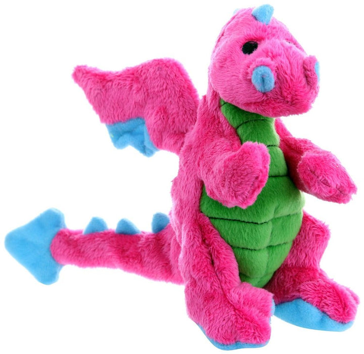 Bubble Plush Dragons Squeaky Dog Toy, Chew Guard Technology - Pink, Large