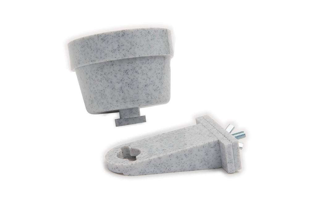 Quick Lock Removable Cage Bowls for Rabbits, Birds, Dogs, Cats, Gunea Pigs and Other Small Animals. (10oz, Granite)