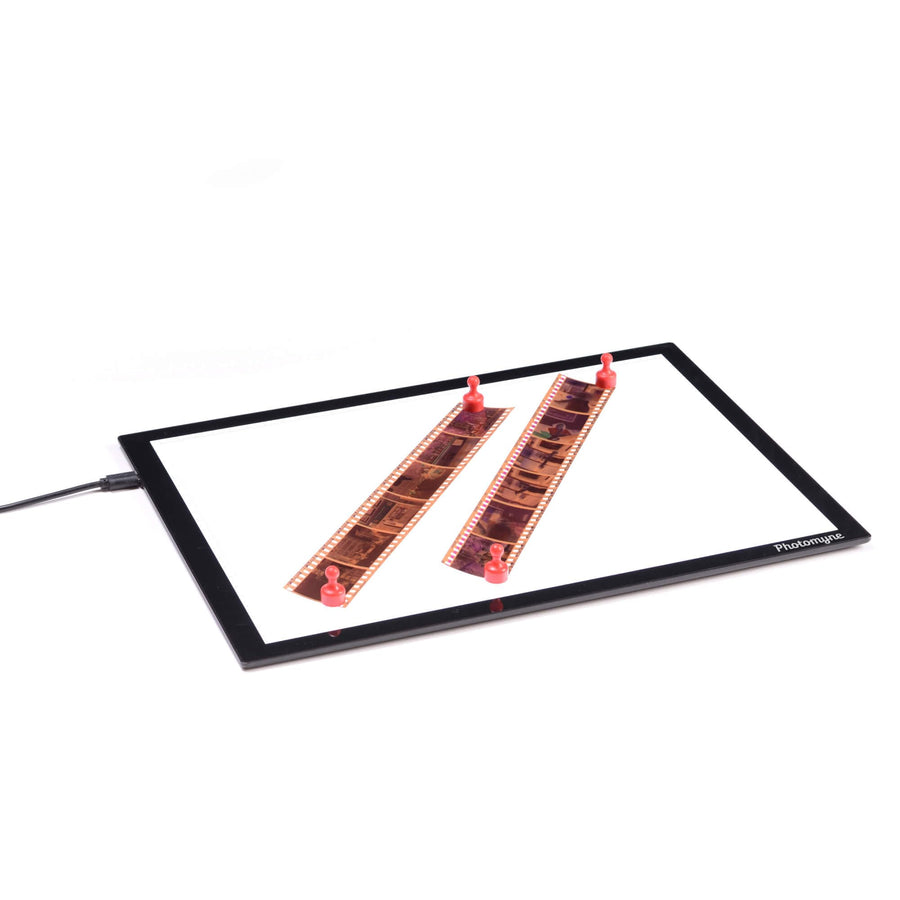 Magnetic Slide Viewer Light Box | Light Pad Backlight | A4 Negative Viewer | Film Negatives & Old Slides Scanning | Hands-Free Ultra-Thin Light Table | Ultimate Brightness (with USB Adapter) - Black