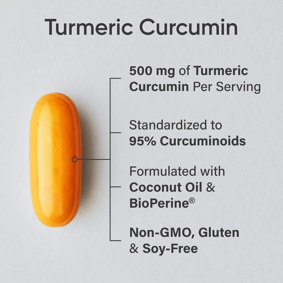 Turmeric Curcumin C3 Complex - Softgels with Bioperine Black Pepper Extract & Organic Coconut Oil, Standardized 95% Curcuminoids - Non-GMO Verified & Gluten Free - 500mg, 120 Count