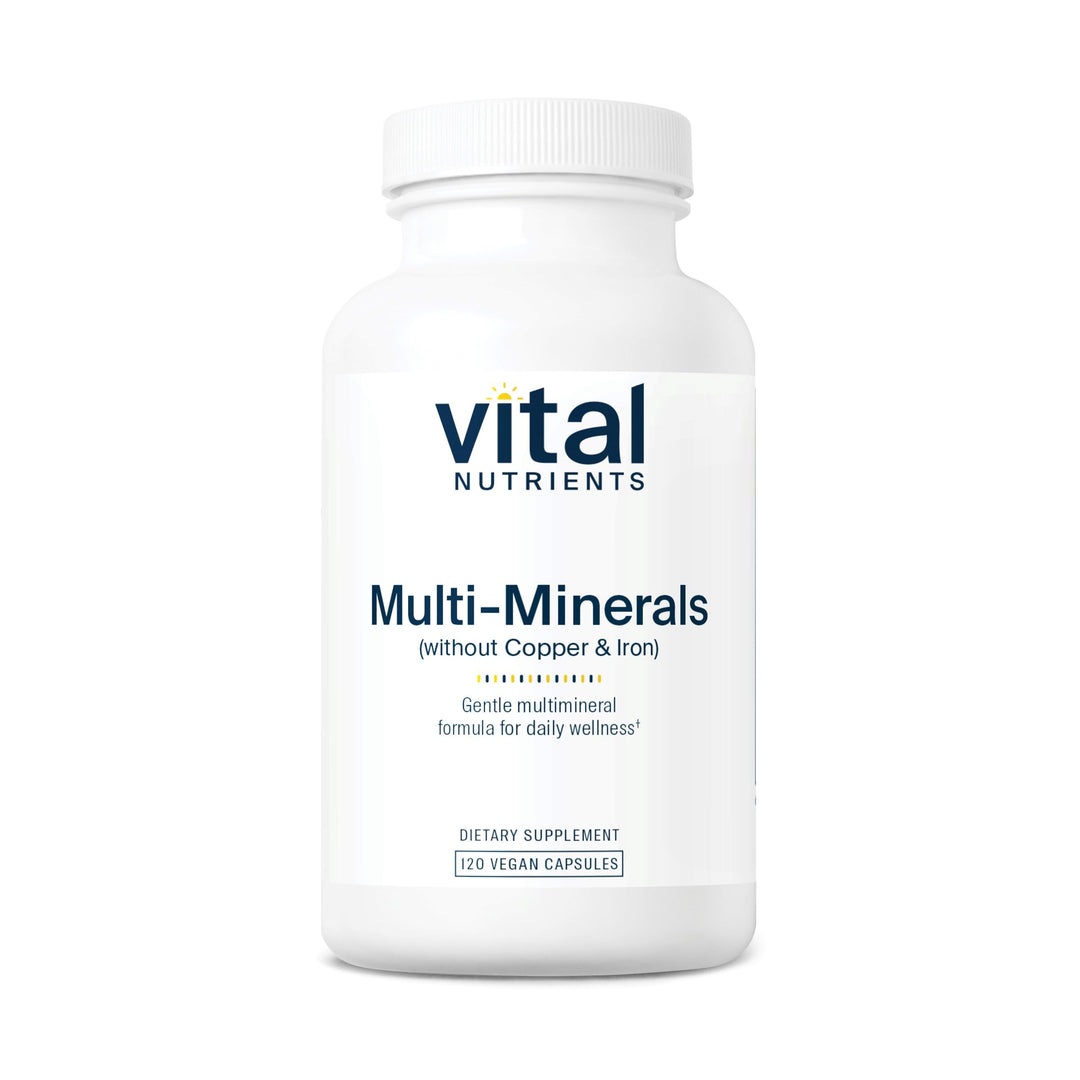 Multi-Minerals | Citrate/Malate Formula (No Copper or Iron) | Vegan Daily Multimineral | Gluten, Dairy, Soy Free | Non-GMO | 120 Capsules