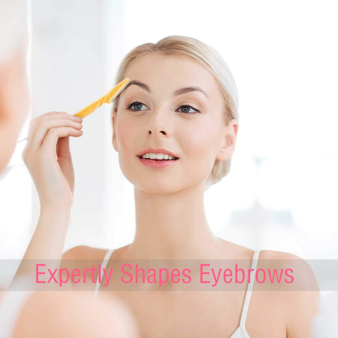 24 Pieces Eyebrow Razor Facial Razor Shaper Trimmer with Precision Cover