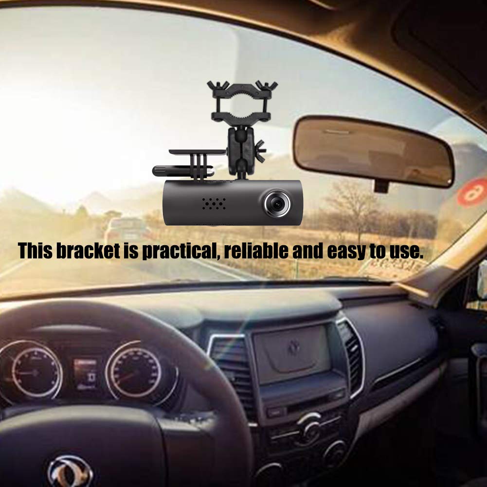 Dash Cam Mount, Car Rearview Mirror Dash Camera Support Kit 360 Degree Rotating Driving Recorder Bracket Car Dash Cam Mirror Camera Mount Clamp Holder