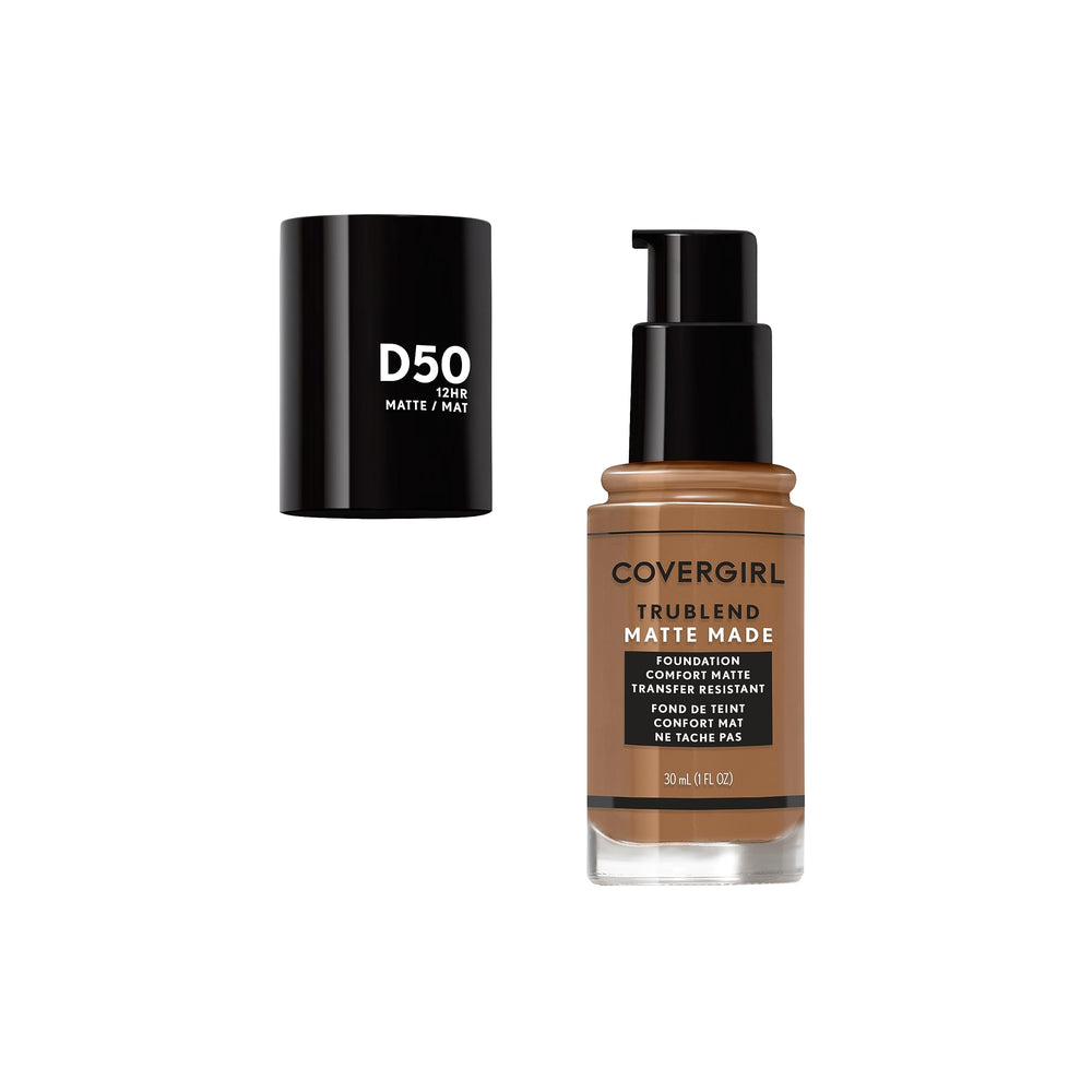 Covergirl Trublend Matte Made Liquid Foundation, D50 Deep Golden, 1.014 Ounce