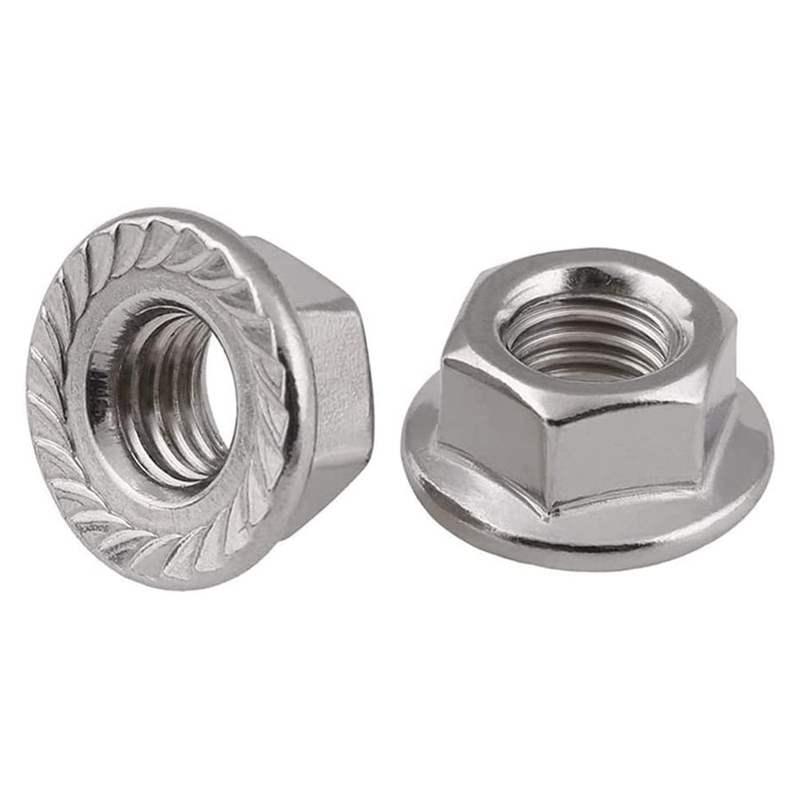 20pcs M8 Hexagon Flange Nuts, Carbon Steel Nickel Plated for Hammer Head Bolt T Screw T-Slot Aluminum Profile,High Strength,Dedicated for T-Bolt Flange Nuts