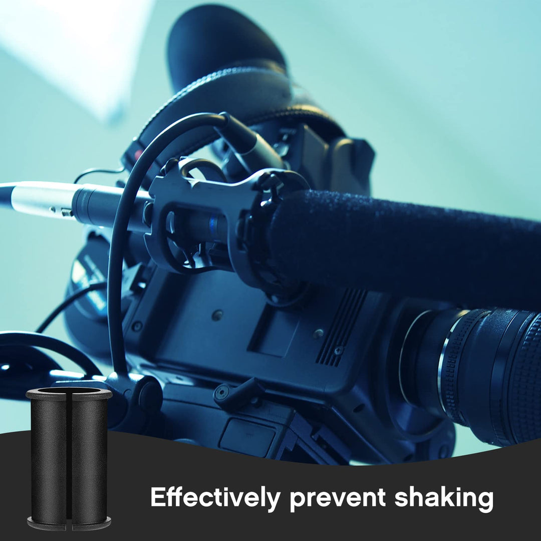 4 Pcs Microphone Shock Mount Rubber Spacer Tube Microphone Sleeve Washer Compatible with Sony Camcorder Rode NTG Shotgun Microphone Fx3 Mic Shock Mount Microphone Sleeve
