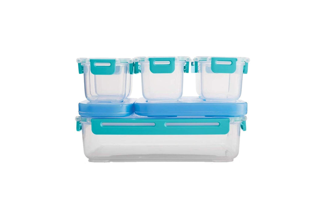 LunchBlox Leak-Proof Entree Lunch Container Kit, Large, Blue