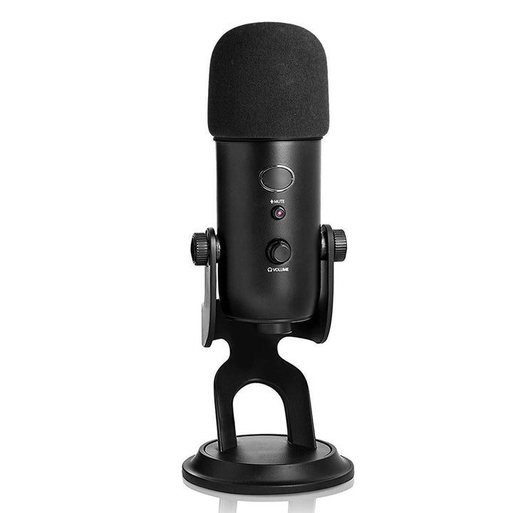 Foam Microphone Windscreen - Mic Cover Pop Filter for Blue Yeti, Yeti Pro Condenser Microphones (Black)