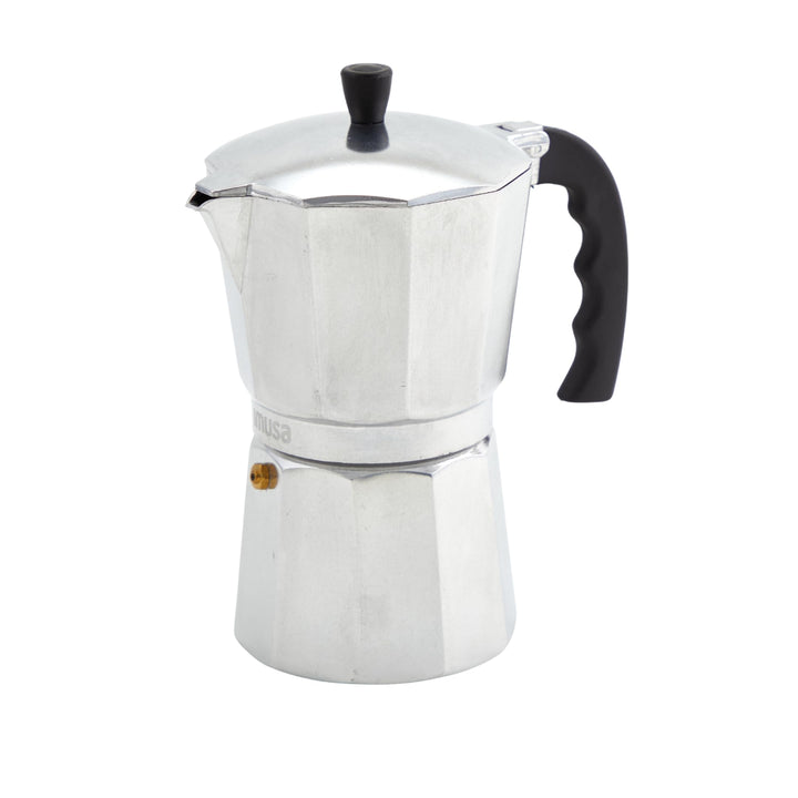 IMUSA USA B120-42V Aluminum Espresso Stovetop Coffeemaker 3-Cup, Silver (Pack of 1)