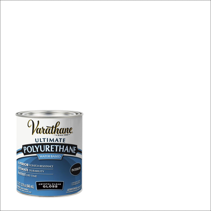 Varathane 200041H Water-Based Ultimate Polyurethane, Quart, Gloss Finish