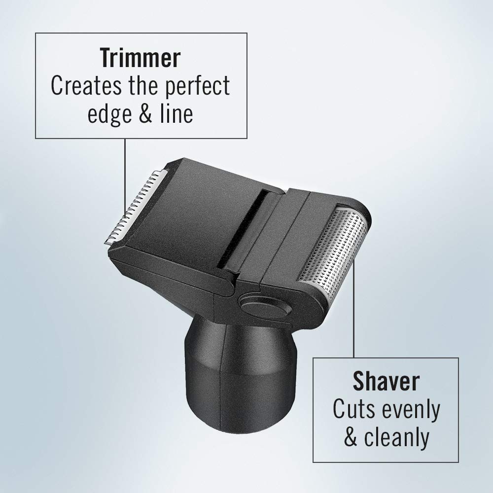 Man Nose Hair Trimmer for Men, For Nose, Ear, and Eyebrows, Patent 360 Bevel Blade for No Pull, No Snag Trimming Experience, Cordless Trimmer 2 piece Set with Detail and Shaver Attachments