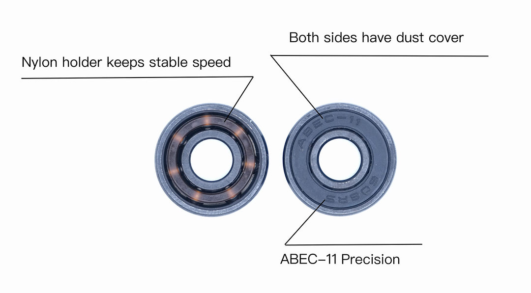 8 PCS Skateboard Bearings 608RS ABEC 11 High Speed Long Lasting Silky Smooth High Load Bearings for Skateboard Longboard Inline Roller Skates Speed Skate