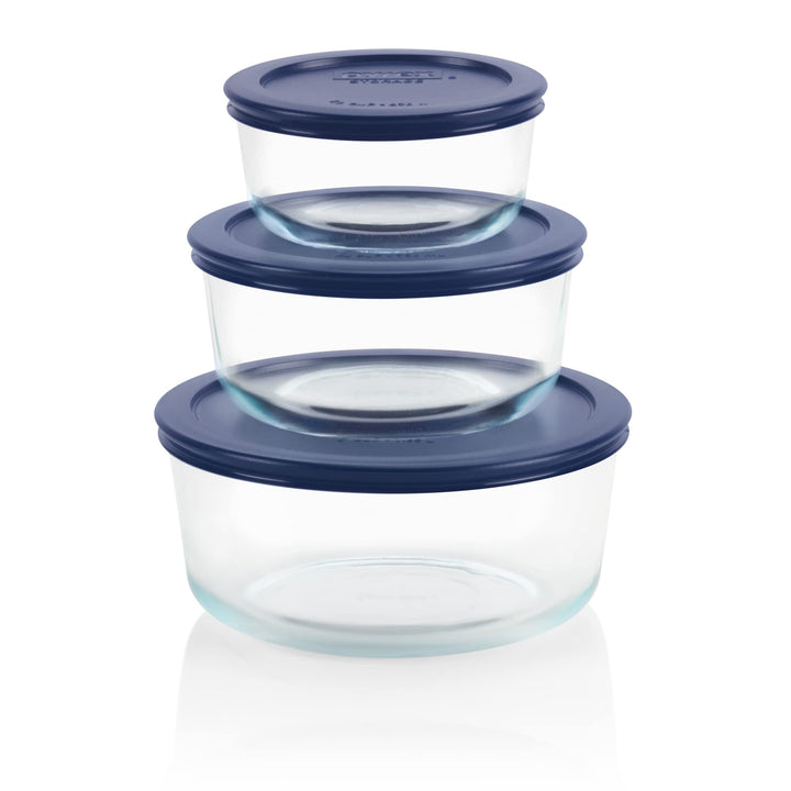 6010170 Glass Plastic Storage Set - 6 Pieces, Blue