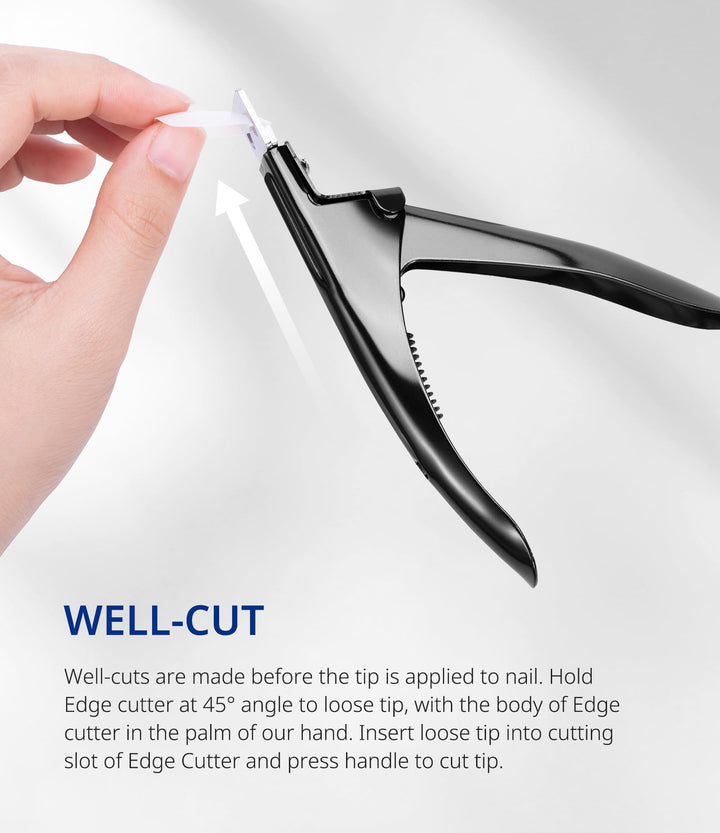 Professional Acrylic Nail Clipper Fake False Nails Tip Cutter Nail Trimmer for Artificial Nail Manicure Pedicure Sharp Rustproof Nail Art Tool Home DIY Use Black