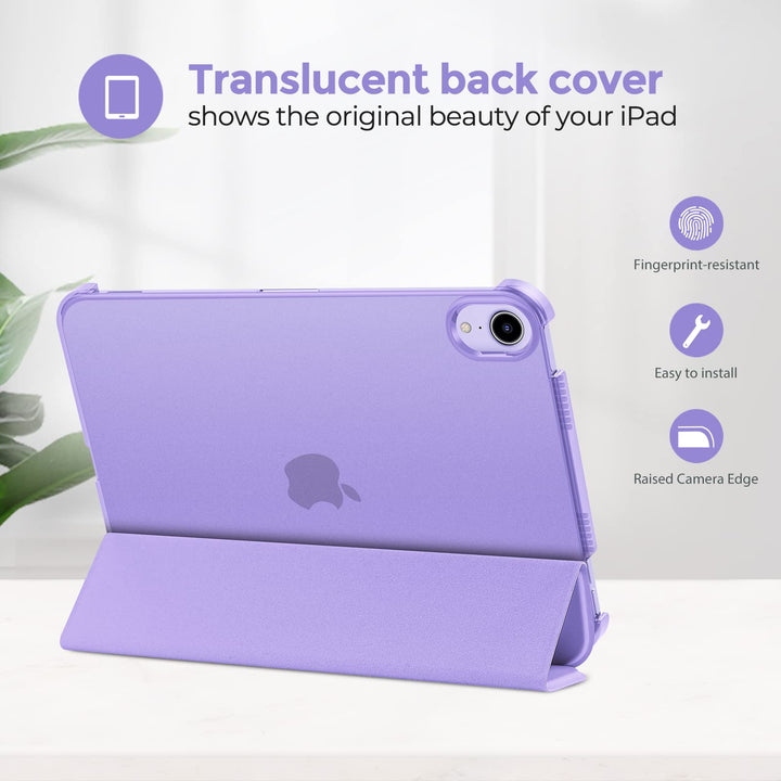 Smart Case for iPad Mini 7 A17 Pro 2024/iPad Mini 6 2021 8.3 Inch iPad Mini 7th/6th Gen Case, Hard Back Cover for iPad Mini 8.3 7th Gen A2995/A2996/A2993/6th Gen A2567 A2568 A2569 -Purple