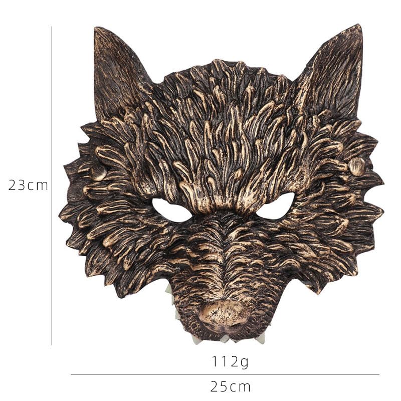 Halloween Gray Wolf's Head Mask