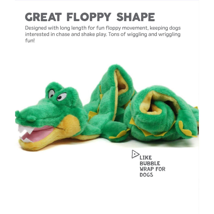 Squeaker Matz Plush Gator Dog Toy, XL