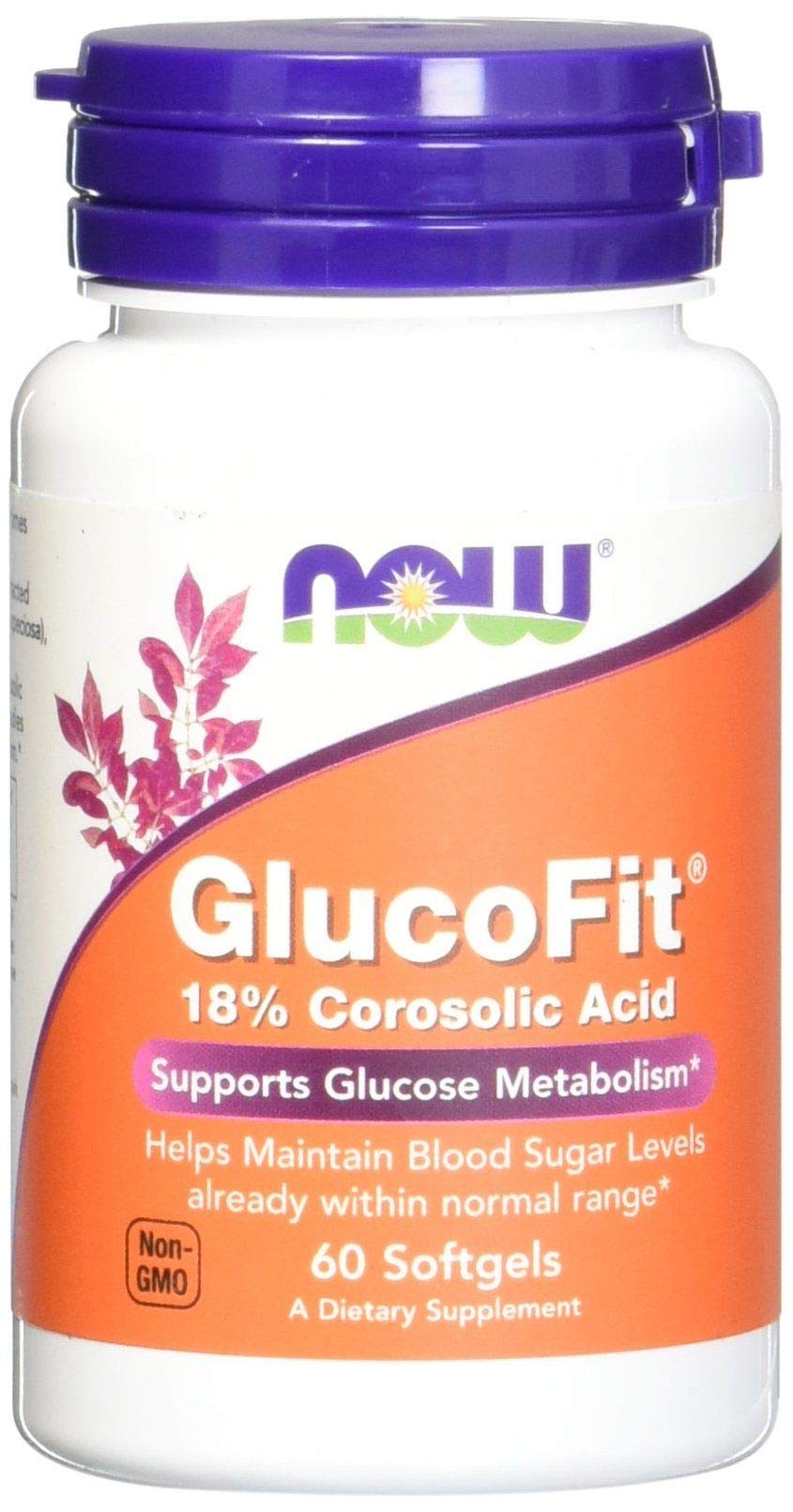 Now Foods, GlucoFit® with 18% Corosolic Acid, 60 Softgels