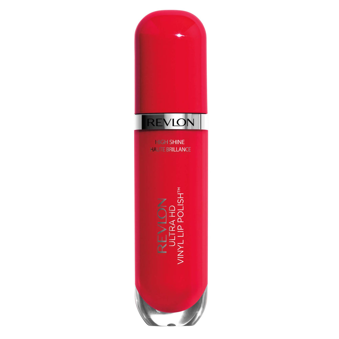 Revlon Ultra HD Vinyl Lip Polish, Liquid Lipstick with Aloe Leaf Extract and Vitamin E, 905 She’s on Fire, 0.16 oz