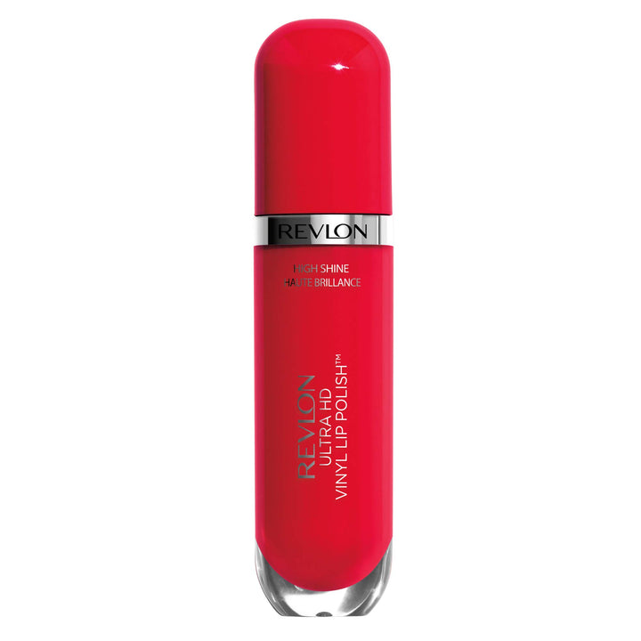 Revlon Ultra HD Vinyl Lip Polish, Liquid Lipstick with Aloe Leaf Extract and Vitamin E, 905 She’s on Fire, 0.16 oz