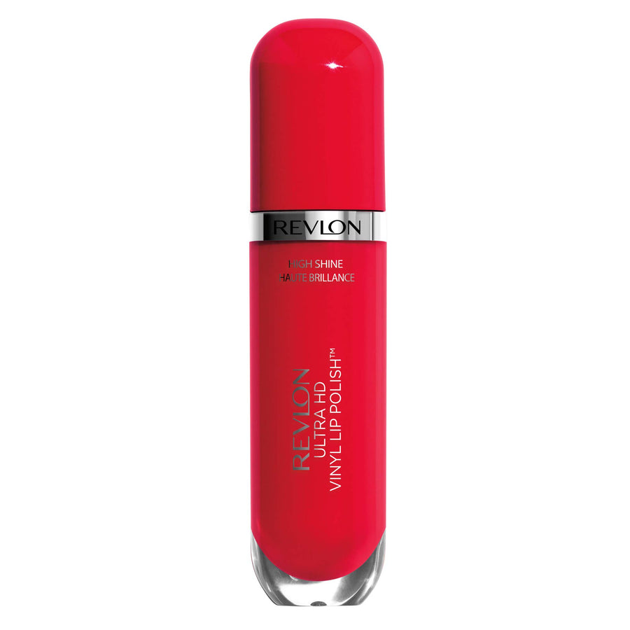 Revlon Ultra HD Vinyl Lip Polish, Liquid Lipstick with Aloe Leaf Extract and Vitamin E, 905 She’s on Fire, 0.16 oz