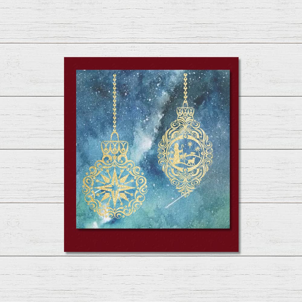 Christian Nativity Clear Stamps for Card Making Scrapbooking DIY Decorations, Religious Lace Ornaments Clear Stamps for Embossing Album Crafts Christmas Décor