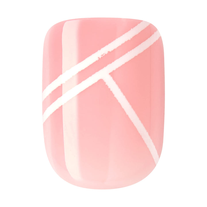 KISS Press-On Nails Petite Length False Nails Manicure Set, ‘Timeless Day’, 30 Chip-Proof, Smudge-Proof Fake Nails