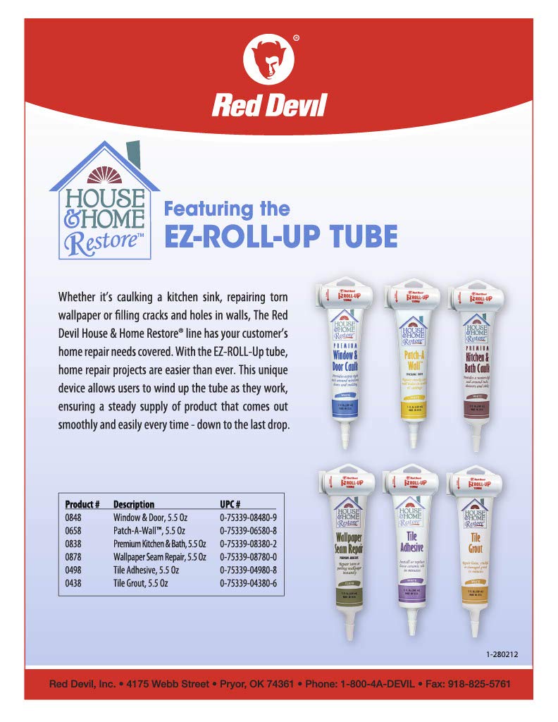 0838 House & Home Restore Kitchen & Bath Caulk, 5 Fl. Oz, 1-Pack, White