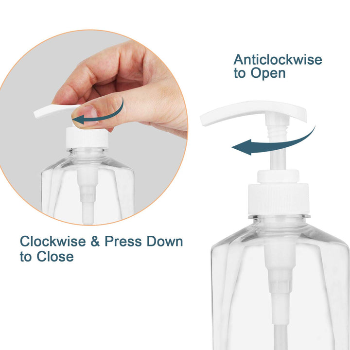Plastic Pump Bottle 32oz, Soap Dispenser Empty Shampoo Dispenser Bottles for Cleaning Solutions,Hair,Oils,(3 Pack.1000ml)