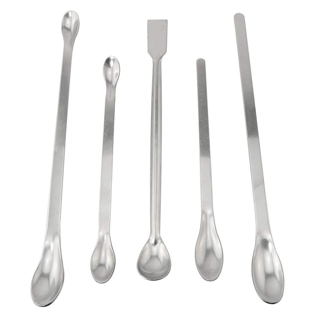 Longdex Reagent Spoon 5PCS 304 Stainless Steel Micro Scoop Lab Sampling Spoon Lab Spatulas Scoop