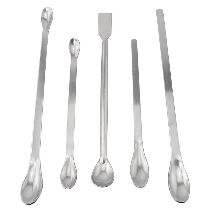 Longdex Reagent Spoon 5PCS 304 Stainless Steel Micro Scoop Lab Sampling Spoon Lab Spatulas Scoop