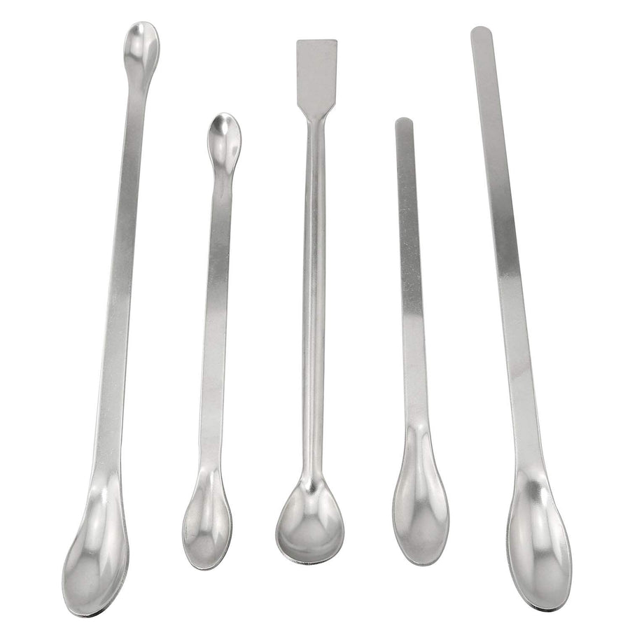 Longdex Reagent Spoon 5PCS 304 Stainless Steel Micro Scoop Lab Sampling Spoon Lab Spatulas Scoop
