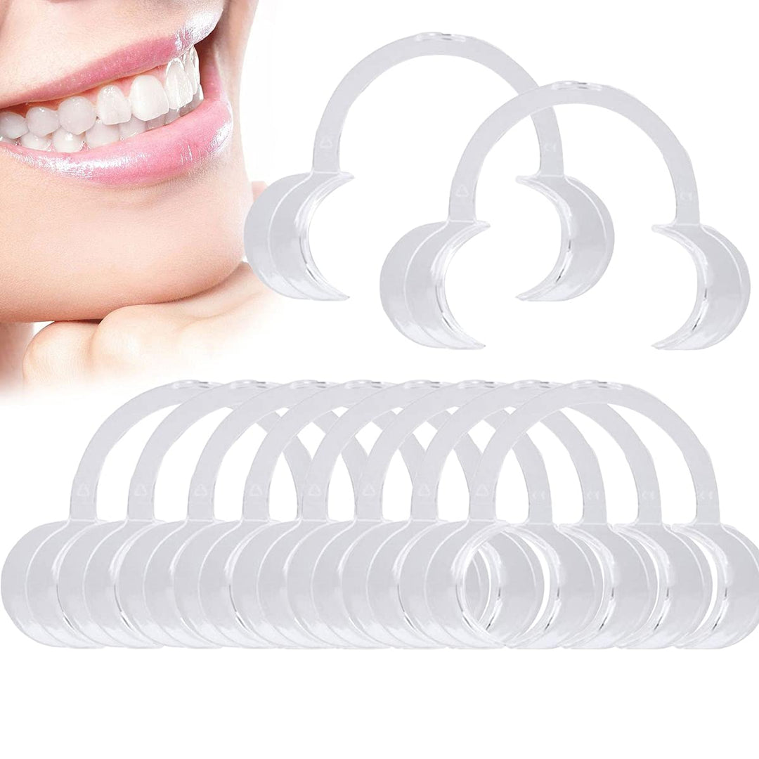 10 Pieces (Size M) C-Shape Cheek Retractor, Disposable Mouth Opener for Dental Teeth Whitening Mouth Guard or Speak Out Game
