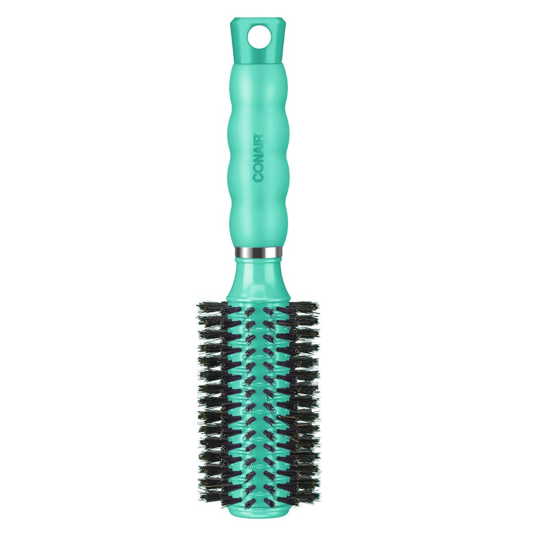 Hair Brush with Boar Bristle Gel Grips Medium Round
