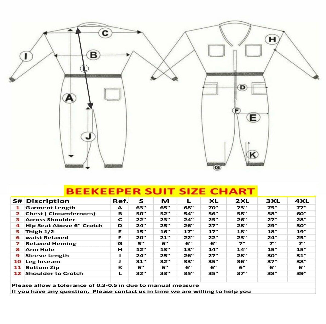 3 Layer Bee Suit Ventilated Beekeeper Suit with One Pair Gloves Beekeeping Suit with Fencing Veil (Medium, Khaki)