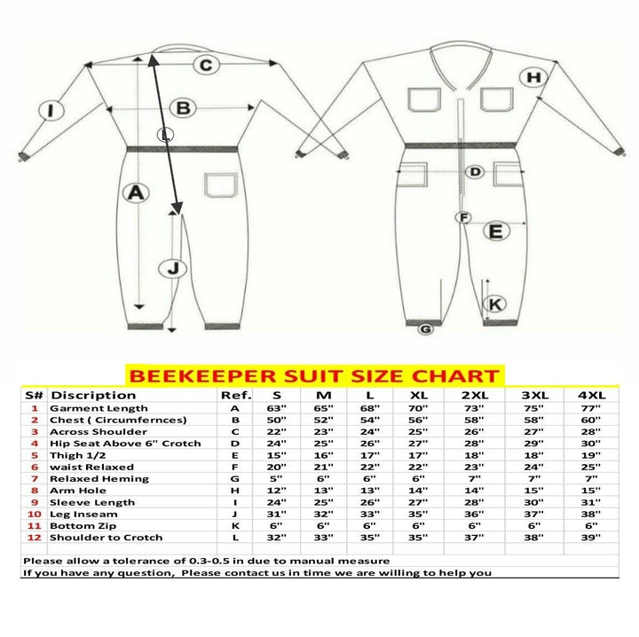 3 Layer Bee Suit Ventilated Beekeeper Suit with One Pair Gloves Beekeeping Suit with Fencing Veil (Medium, Khaki)