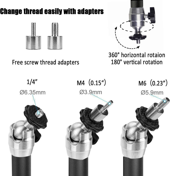 Universal Mini Projector Mount Ceiling Mount Holder with Thread Adapters for Projectors CCTV DVR Camera